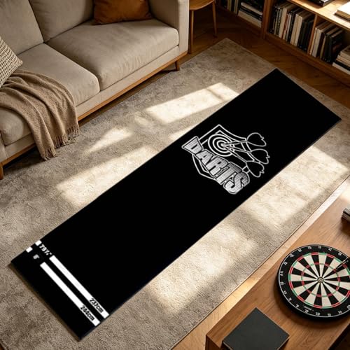 Dart Mat with Throwing Line | 300 x 34 cm with Rubber Throwing Line, Rubber Dart Floor Protector - for Home Office Rest Room Club Game Room - color: Mat 12