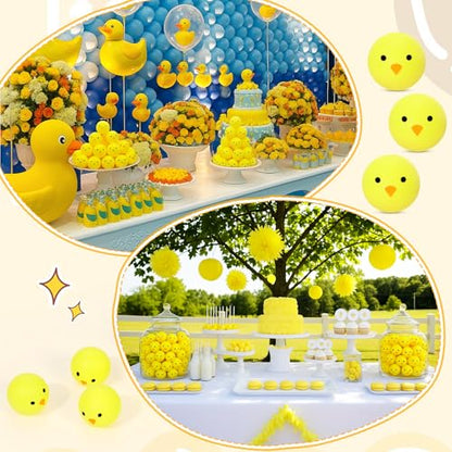Soulchen 24 Pcs Chick Table Tennis Balls Yellow Chicken Chickie Table Tennis Plastic Funny Stress Props 40 mm for Playing Bounce Game Birthday Party Favors Easter Gift Bag Fillers Carnival Prizes