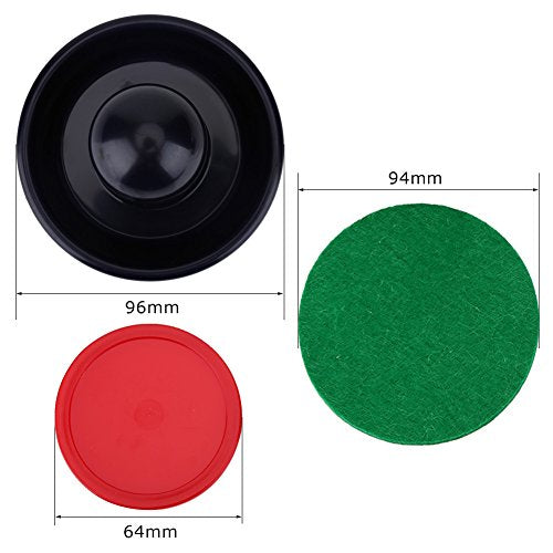 Air Hockey Pushers Set,2PcsAir Hockey Pushers and 4Pcs Air Hockey Pucks,Ice Hockey Replacement Pushers Pucks Goalies Set Table Game Accessories Baseball and Softball Supplies