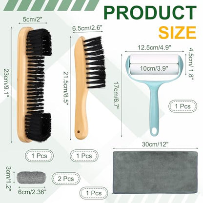 PATIKIL Pool Table Cleaning Brush, Billiard Felt Cleaner Accessory Wooden Pool Brush, Cleaning Cloth, Sticky Lint Roller - color: Brown