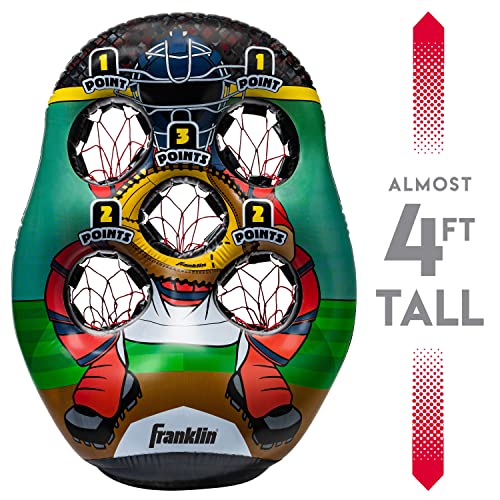 Franklin Sports Inflatable Target Toss Game - Kids Mini Throwing Game Set - Portable Indoor + Outdoor Toy Target - style: Baseball