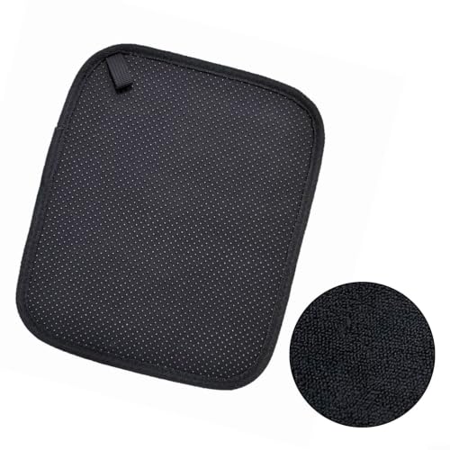 Bowling Ball Towel with Grip Beads, Microfiber Cleaner for Oil and Lane Conditioner, 10x8 Inches Reusable Pad for Gym and Alley, Black(Black) - color: Black