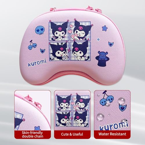 PERFECTSIGHT Carrying Travel Storage Case Compatible with Switch Pro Controller, PS5/ PS4 Controller, Xbox Controller, Portable Compact Hard Shell Protective Cover Bag,Kk - color: Pink