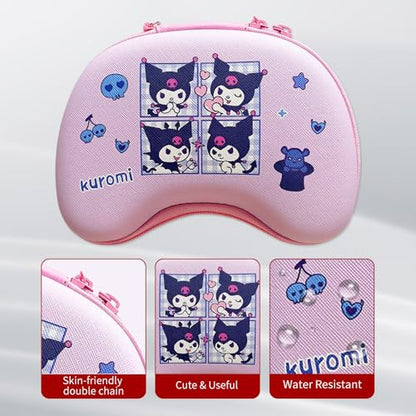 PERFECTSIGHT Carrying Travel Storage Case Compatible with Switch Pro Controller, PS5/ PS4 Controller, Xbox Controller, Portable Compact Hard Shell Protective Cover Bag,Kk - color: Pink