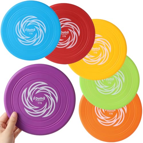 Kids Flying Disc Toy,6 Pcs Colorful Sports Disc Flyer Flying Toy Set