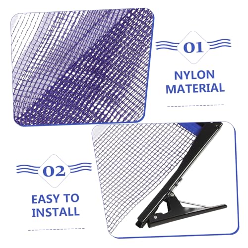 LIOOBO Table Tennis Net Mesh Set Lightweight Rack for Serving Easy to Install Remove for Backyard Indoor Games