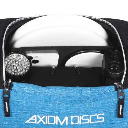 Axiom Discs Voyager Lite Backpack Disc Golf Bag (Choose Your Favorite Color) - color: Heather Blue, style: V2