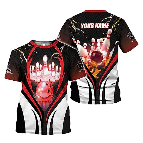 Rivelus Personalized Name Bowling Shirts for Men and Women 3D, Bowling Shirts for Team Bowling, Bowling Shirts Gift - color: Blm22