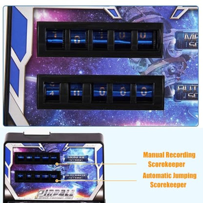 Tabletop Pinball Machine Game 42x27x24.5 Cm Mini Pinball Machine Toys with Lights and Sounds, Retro Arcade Machine Electronic Pinball Ball Shooting Game Machin
