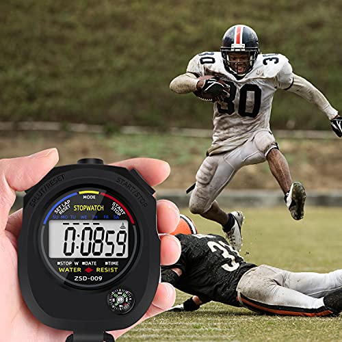 Multi-Function Electronic Digital Sport Stopwatch Timer, Large Display with Date Time and Alarm Function,Suitable for Sports Coaches Fitness Coaches and Referees (48 Pack) - style: 48 pack