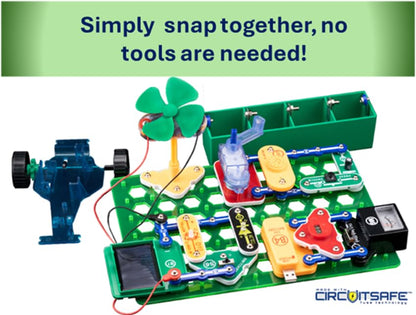 Snap Circuits Green Energy Electronics Exploration Kit | Over 125 Exciting STEM Projects | Full Color Project Manual | 45+ Snap Circuits Parts | STEM Educational Toys for Kids 8+ - style: Green Energy