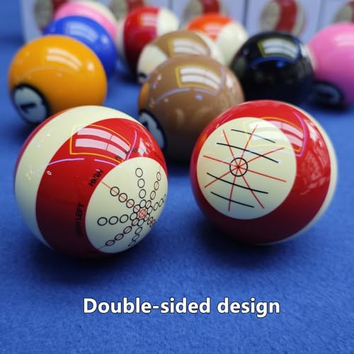 Billiards Cue Ball with Pool Glove & Guide | 2-1/4" Training Pool Balls & Accessories for Practice, Pool Balls Billiard Set