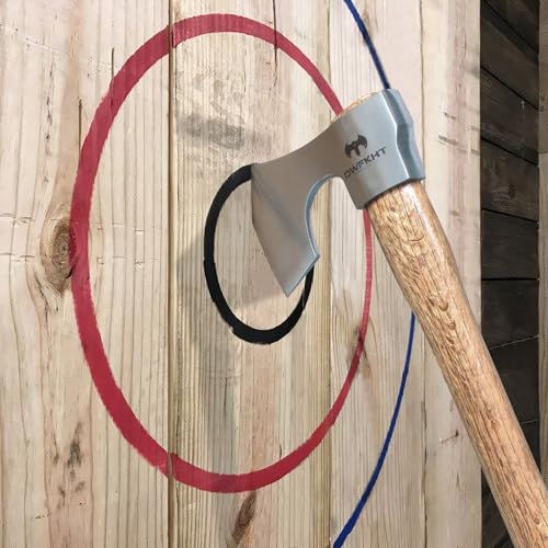 16.5" Throwing Axe, Throwing Hatchet with 1065 High Carbon Steel & Beech Wood Handle, Perfect for Axe Throwing Games, Competition and Recreation, Ideal Gift for Men (Silver Gray) - color: 1 Pack