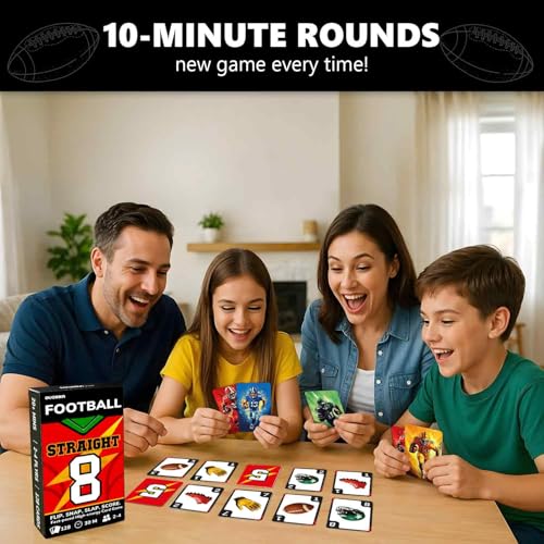 Quokka Football Fast-Paced Card Game for Kids & Adults – 128 Cards & Easy Rules – Quick & Fun Matching Game – 2-4 Players – Ages 8+ – Perfect for Family Games Night, Travel and Parties - color: Football