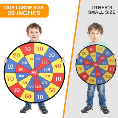 Accmor 29" Large Dart Board for Kids, Kids Dart Board with Sticky Balls, Indoor Outdoor Fun Party Play Game Toys, Boys Toys Gifts for 3 4 5 6 7 8 9 10 11 12 Years Old Boys Girls
