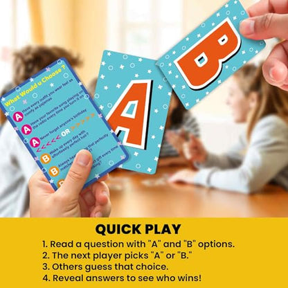 QUOKKA Fun Card Game for Teens, Kids & Adults – Fun Party & Family Board Game | What Would You Chose Challenges | 500+ Hilarious Icebreaker Questions for Friends, Family Nights, Travel & Sleepovers - color: 3. Daily Fun Choices