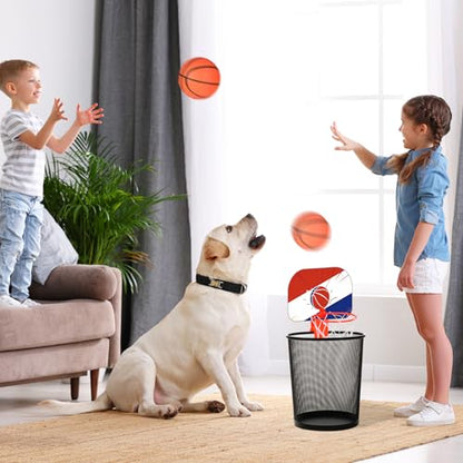 Honoson 3 Sets Indoor Trash Can Basketball Game Set Includes 3 Mini Clip on Basketball Hoop with Backboard 6 Inflatable Ball Pump Office Decompression Toy Birthday Gift Back to School (Fashion) - color: Fashion