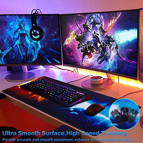 Canjoy Gaming Mouse Pad, Large Extended Mouse Pad Big Computer Mousepad for Home Office Gaming Work 31.5x15.7inch - color: Ice and Fire