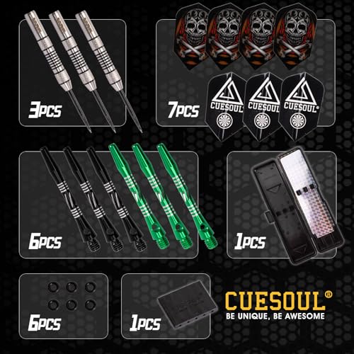 CUESOUL Tungsten Steel Tip Darts- Precise Barrels 18 19 21 24 Grams - color: 24 Grams-02