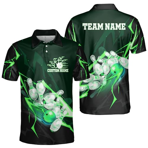 GABITA Personalized Bowling Jerseys for Men, Custom Bowling Shirts, Funny Bowling Shirts Gift for Bowler Team Player - color: A20