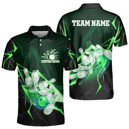 GABITA Personalized Bowling Jerseys for Men, Custom Bowling Shirts, Funny Bowling Shirts Gift for Bowler Team Player - color: A20