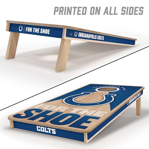 YouTheFan NFL 2' x 4' Slogan Series Professional Wood Cornhole Game - color: Indianapolis Colts