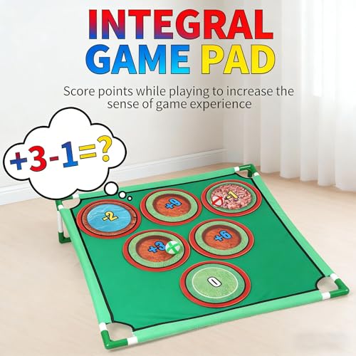 Golf Training Game Set, Sticky Golf Pong MatWith 20 Balls and 6 Adjustable Targets Featuring 3 Play Modes for Indoor Outdoor Chipping Practice Fun and Skill Improvement
