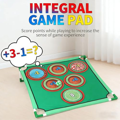 Golf Training Game Set, Sticky Golf Pong MatWith 20 Balls and 6 Adjustable Targets Featuring 3 Play Modes for Indoor Outdoor Chipping Practice Fun and Skill Improvement