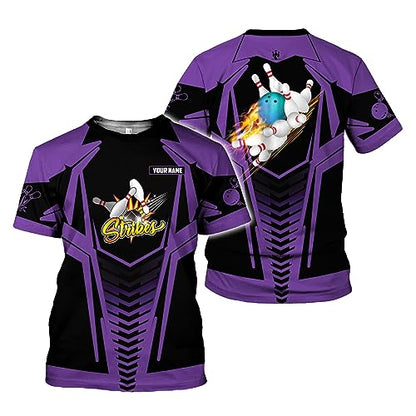 Rivelus Personalized Name Bowling Shirts for Men and Women 3D, Bowling Shirts for Team Bowling, Bowling Shirts Gift - color: Blm29