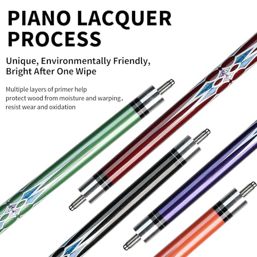 LOTKEY Pool Cue Sticks for Adults,Super Straightened Up 58'' 18 19 20 21oz Billiard Cues Canadian Maple Tacos De Billar Profesional Set of 4/3/2/1 House Bar Pool Que Table Beginner Pool Queue - color: 5 Pieces