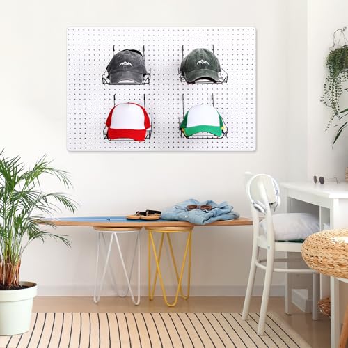 Yaocom 10 Pcs Wire Hat Rack Display for Slatwall, Grid, Pegboard, Metal Multifunctional Retail Shelves Organizer for Home Shop Store Boutique, Black