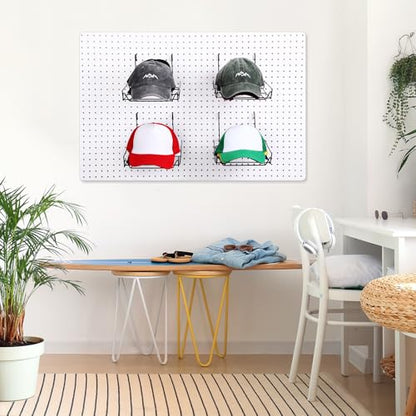 Yaocom 10 Pcs Wire Hat Rack Display for Slatwall, Grid, Pegboard, Metal Multifunctional Retail Shelves Organizer for Home Shop Store Boutique, Black