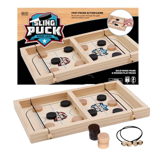 Fast Sling Puck Game - Super Winner Slingshot Puck Board Game - Sling It Shot 2 Player Hockey Table for Kids, Teen and Adults - Christmas Indoor Family Tabletop Games - style: 14 Inch Small