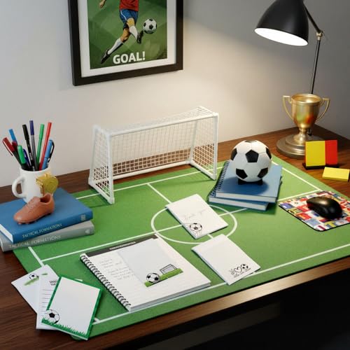 Ctosree 12 Pcs Soccer Gifts Sticky Notes Fun Memo Notepads Stationery Soccer Party Favors Goodie Bag Stuffers Desk Accessories Sport Fans Gifts for Daily Use - style: Soccer