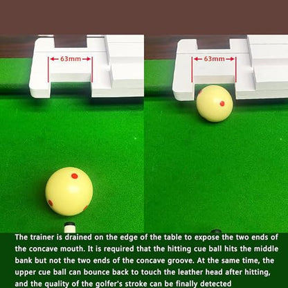 Billiards Stroke Trainer, Billiards Training Aid, Billiard Aiming Practice Tool with Cue Ball Impact Detection Function, Multiple Practice Modes and Posture Correction, for Beginners, Players