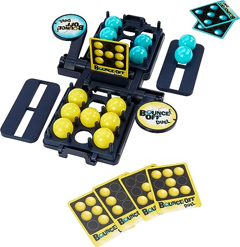 Mattel Games Bounce-Off Duel 2-Player Game for Kids, Teens, Families & Adults, Slam the Paddles & Balls Pop Out with Challenge Cards
