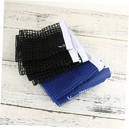 balacoo 2pcs Regulation Table Tennis Net Durable Nylon Pong Net for Use Lightweight Replacement Mesh for Home Office Classroom Play Black