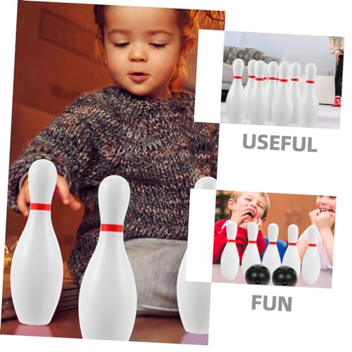 Yardwe 1Set Bowling Set Bowling for Indoor Pins Balls Sensory Fun for Kindergarten Promotes Family Bonding Teamwork Safe Sturdy Materials