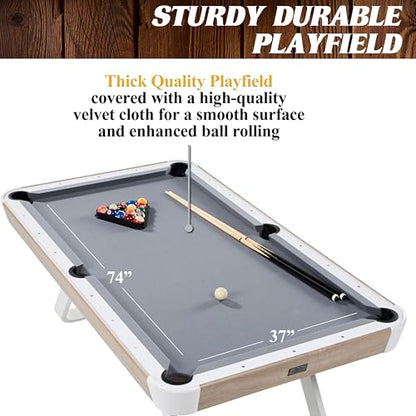 Barrington Billiards Multiple Styles Pool Table, Preassembled Playfields with Complete Billiard Accessory Sets, Perfect for Family Game Rooms | Multiple Styles - style: 7 Ft. Camden