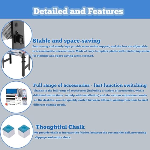 5-in-1 Multi Game Table Set-Billiards, Basketball, Hockey, Table Tennis and Safe Archery,Infinity Game Table with for Home, Game Room, Bar, Office, Dormitory