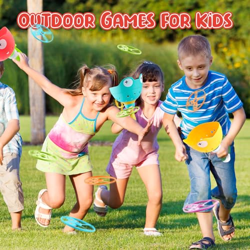 pamexin Outside Toys for Kids Ages 4-8 - Manual Capture Catching Game - Toddler Chasing Toy for Boys & Girls, Ages 3-7 - Outdoor Fun Family Games - style: Yellow+Green+Red