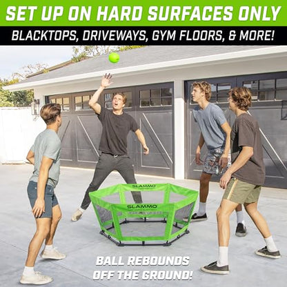GoSports Slammo Rally - Vertical Net for Longer Rallies - Choose Original or Hardcourt Roundnet Game Set - style: Hardcourt