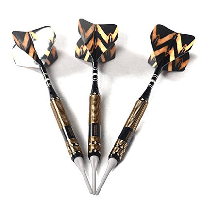CUESOUL Soft Tip Darts Set Plastic Tip with Dart Case - color: 16g-Brass-072