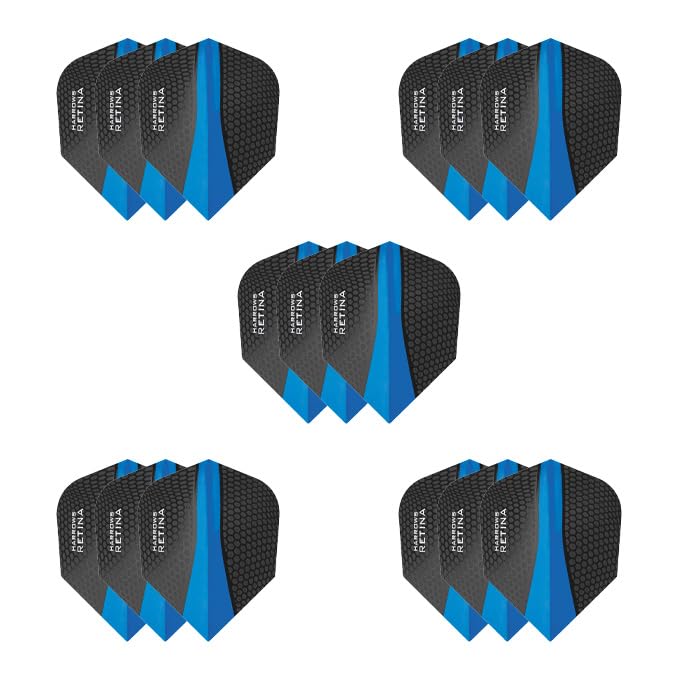 Harrows Retina | Premium Extra Strong 100 Micron Dart Flights in Standard Shape … - color: Blue
