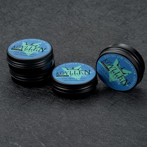 KONLLEN Billiards Billiard cue Towel - 100% Cotton Black 8-Ball Pool Cue Clean Towel Maintenance Accessories Cleaning Set Shaft Wax + Cleaning Powder + - color: Wax-Unscented