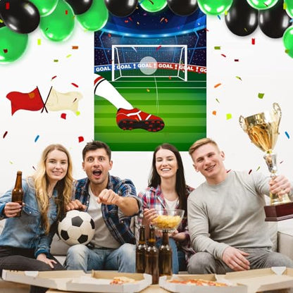 WERNNSAI Pin The Soccer on The Goal - Soccer Party Games for Kids Sports Themed Party Decorations Poster with 24pcs Ball Stickers Classroom Sports Party Favors - style: Soccer