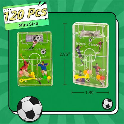 24Pcs Soccer Pinball Game and Maze Puzzles 2 In1- Football Party Favors for Kids-Goodie Bag Stuffers-Kids Return Present for Birthday Party-Back to School Toy-2.95"