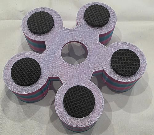 Bowling Ball Spinner - color: Teal and Magenta