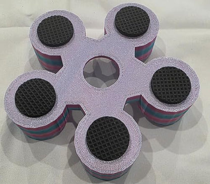 Bowling Ball Spinner - color: Teal and Magenta