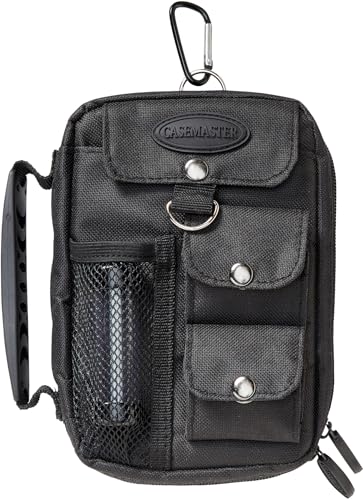 Casemaster Pioneer Dart Wallet with Nomad Dart Case Holder, Holds 3 Steel Tip or Soft Tip Darts, Accessory Pockets, Black